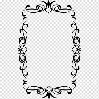 Rectangular black tribal frame, frame , Vintage Frame transparent background PNG clipart