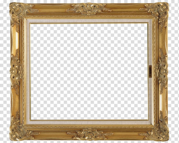 Rectangular brown wooden frame, Frames Renaissance Painting Art, golden frame transparent background PNG clipart