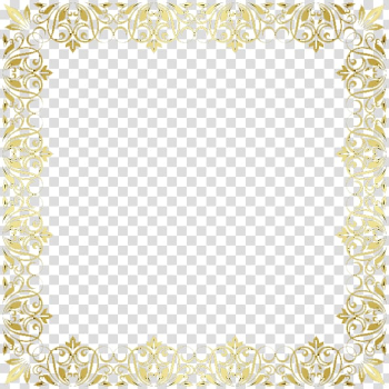 Rectangular gold frame illustration, Yellow Placemat Area Pattern, European gorgeous gold lace transparent background PNG clipart