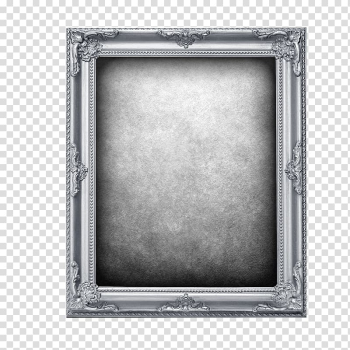 Rectangular gray frame illustration, frame Digital frame , Silver Frame transparent background PNG clipart