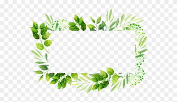 Rectangular Leaf Frame Png Transparent Material - Wedding Leaves Border