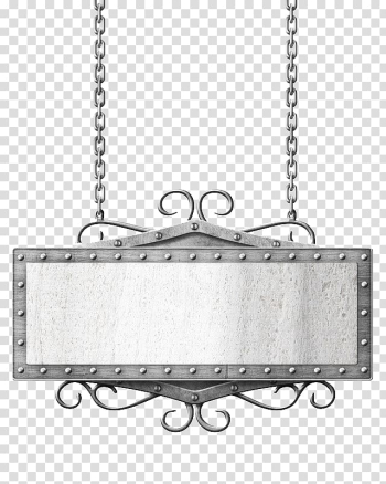 Rectangular signage frame illustration, Metal Chain, chain transparent background PNG clipart