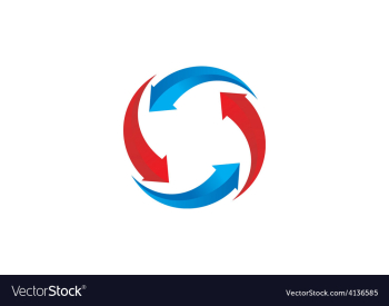 Recycle circular arrow business logo vector image Recycle circular arrow business logo vector image