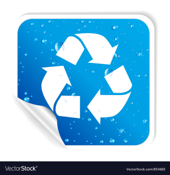 Recycle sticker vector image Recycle sticker vector image