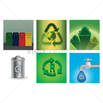 Recycling concept sets Recycling concept sets