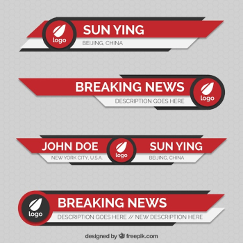 Red abstract lower thirds pack Red abstract lower thirds pack