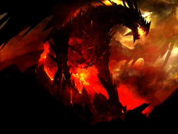 red and black dragon