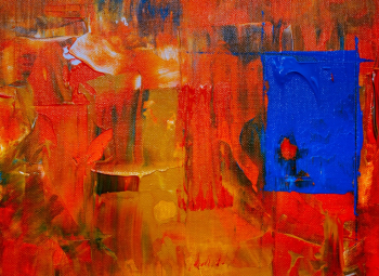 Red and Blue Abstract Painting Red and Blue Abstract Painting
