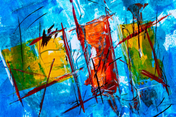 Red and Blue Abstract Painting Red and Blue Abstract Painting