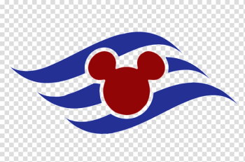 Red and blue Disney logo art, Walt Disney World Mickey Mouse Disneyland Resort Disney Cruise Line , cruise transparent background PNG clipart