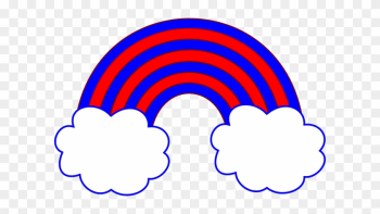 Red And Blue Rainbow With 2 Blue Clouds Clip Art At - Red And Blue Rainbow Red And Blue Rainbow With 2 Blue Clouds Clip Art At - Red And Blue Rainbow
