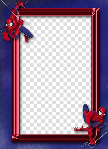 Red and blue Spider-Man digital frame illustration, Spider-Man Captain America Batman Hulk , Spider-Man transparent background PNG clipart