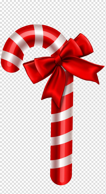 Red and gray candy cane , Candy cane Christmas ornament , Candy Cane Christmas Ornament transparent background PNG clipart