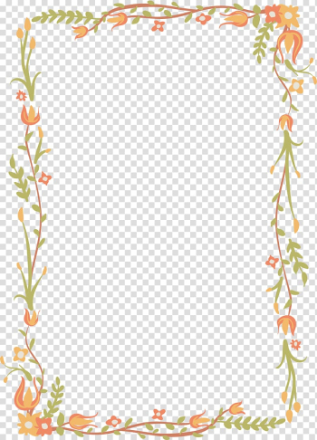 Red and green floral frame template, Flower Euclidean , Exquisite floral border transparent background PNG clipart