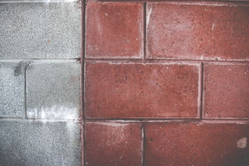 red and grey wall bricks