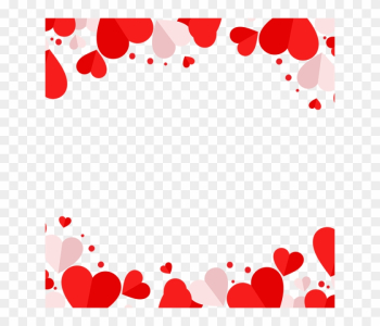 Red And Pink Heart Vector Frame Png, Red Heart, Heart, - Frame Coração Png