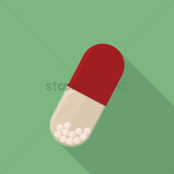 Red and white capsule Red and white capsule