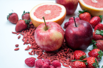 Red apples with other red fruit Red apples with other red fruit