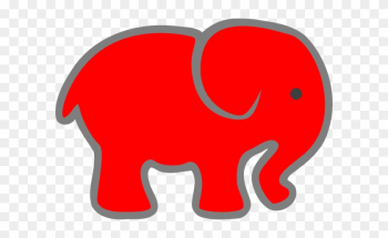 Red Baby Elephant Clip Art - Red Baby Elephant Red Baby Elephant Clip Art - Red Baby Elephant
