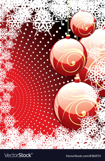 Red Bauble Christmas Background vector image Red Bauble Christmas Background vector image