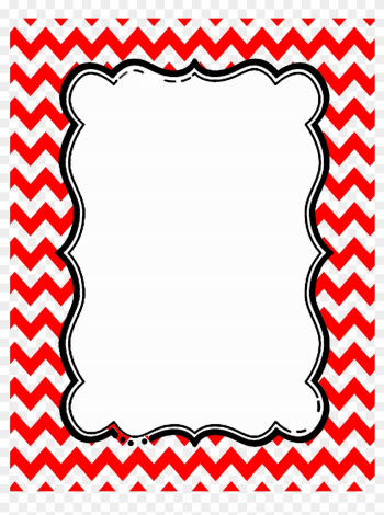 Red - Black And White Chevron Border