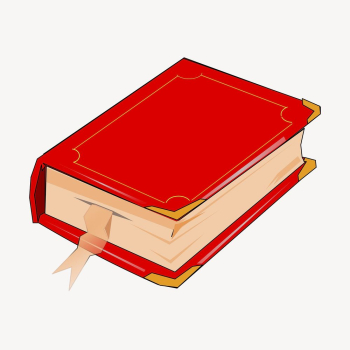 Red book clipart, stationery illustration. | Free Photo - rawpixel