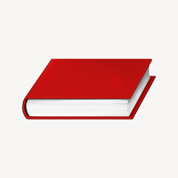 Red book clipart, stationery illustration. | Free Photo - rawpixel