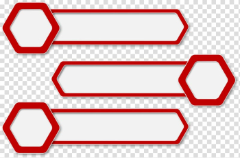 , Red border, three white dialogue boxes transparent background PNG clipart