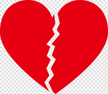 Red broken heart illustration, Broken heart Euclidean , Broken heart transparent background PNG clipart