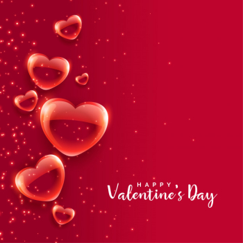 Red bubble hearts floating valentines day background Free Vector Red bubble hearts floating valentines day background Free Vector