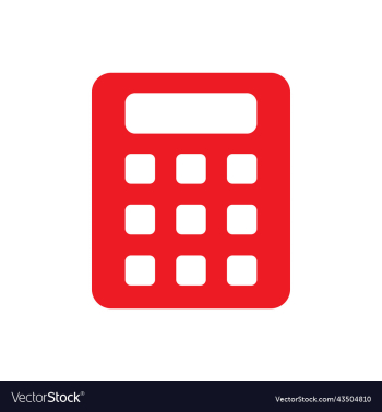 red calculator solid icon red calculator solid icon