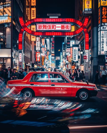 red car on city wallpaper red car on city wallpaper