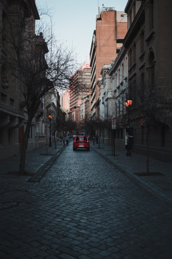 Red Car On Road Red Car On Road