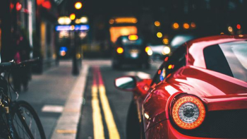red car on street red car on street