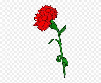 Red Carnation - Ohio State Flower Clipart