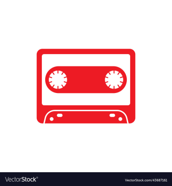 red cassette solid icon red cassette solid icon