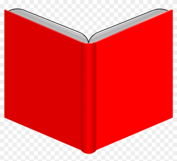 Red Clipart Open Book - Open Book Back Png