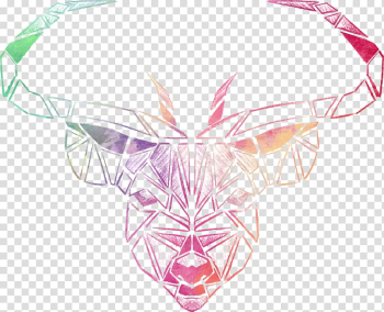 Red deer Euclidean Tiger Antler, Hand-painted watercolor cow transparent background PNG clipart