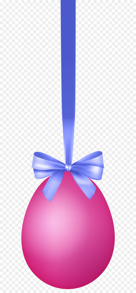 Red Easter egg Clip art - Pink Hanging Easter Egg with Bow Transparent Clip Art Image 