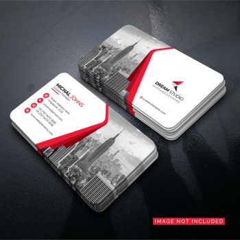 Red elegant corporate card