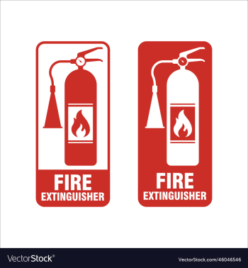 red fire extinguisher label red fire extinguisher label