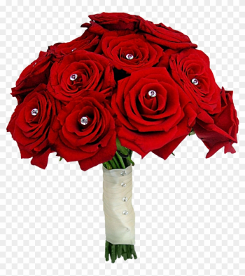 Red Flower Clipart Red Rose Bouquet - Rose Flower Bokeh Png