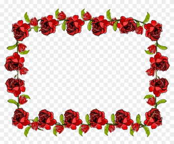 Red Flower Frame Png Transparent - Flower Frame Transparent Background