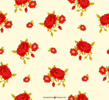 Red flowers background pattern Red flowers background pattern