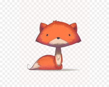 Red fox Drawing Watercolor painting Illustration - Little Fox 
