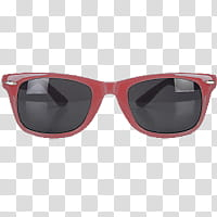 Red framed sunglasses transparent background PNG clipart