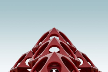 red geometrical structure red geometrical structure