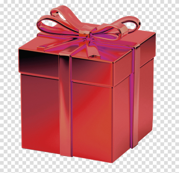 Red Gift box transparent background image