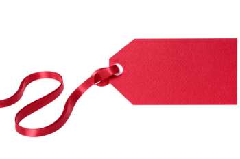 Red gift or price tag Red gift or price tag