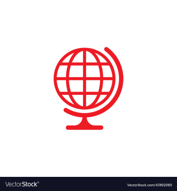 red globe or education icon